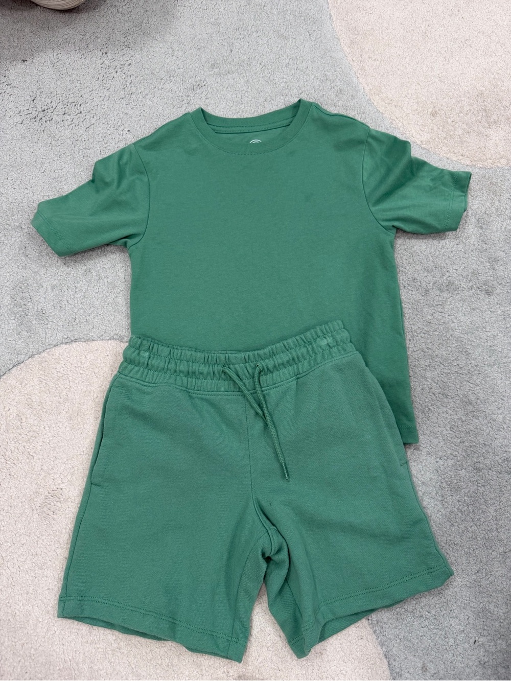 Kids Green Matching Shorts Set size S